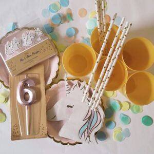 vaisselle box anniversaire licorne