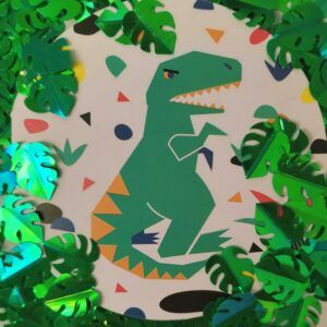 vignette box anniversaire dinosaure